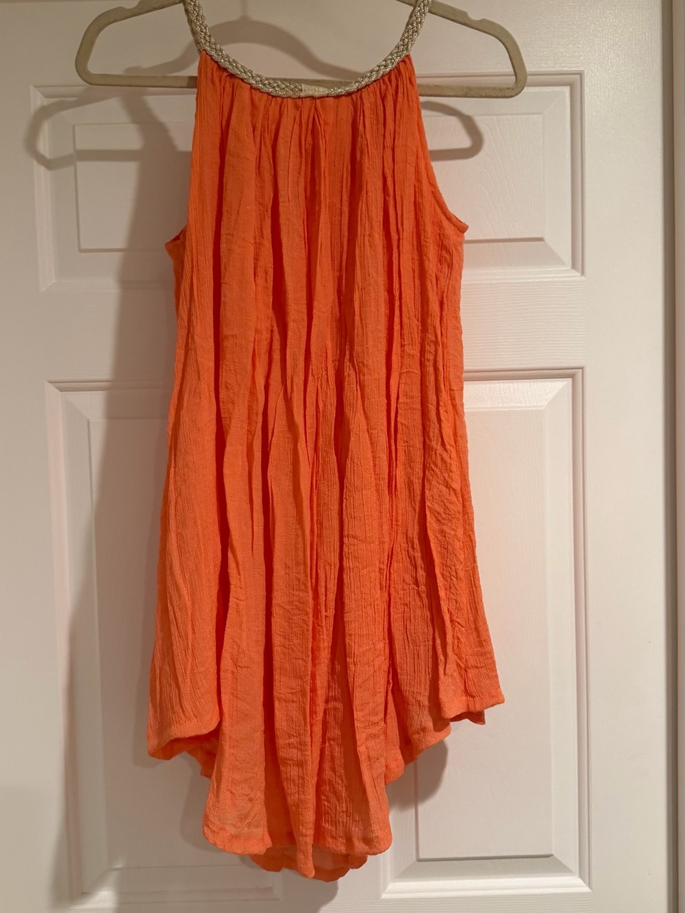 Orange Halter Summer Dress